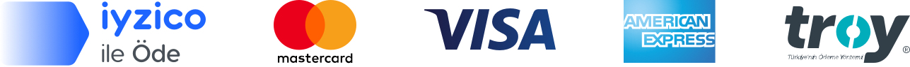 Secure payment with iyzico, Mastercard, Visa, American Express and troy